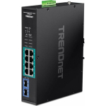 TRENDnet Trendnet TI-PGM102 łącza sieciowe Gigabit Ethernet (10/100/1000) Obsługa PoE Czarny | TI-PGM102 | 0710931162202