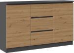 2D3S chest of drawers 120x30x75 cm, anthracite/artisan | 2D3S 120 ANT/AR | 5904507202019