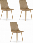 Leobert Krzesło LAVA - brązowy aksamit / nogi kolor drewna x 3 | model_3920_3-LAVA-SIMY02 | 5903332078905