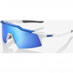 100% Okulary 100% SPEEDCRAFT SL Matte White/Metallic Blue - HiPER Blue Multilayer Mirror Lens (Szkła Niebieskie Lustrzane Wielowarstwowe, przepuszczalność światła 15% + Szkła Przeźroczyste, przepuszczalność światła 93%) (NEW) | 306759-uniw | 841269127905