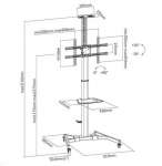 Fiber Mounts Exkluzivn&iacute; mobiln&iacute; stojan na televize Fiber Novelty FN5000 - drž&aacute;k | FN5000 | 5901597300038