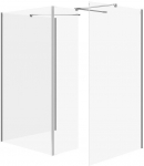 Cersanit (kabiny walk-in) SET B806: Kabina walk-in MILLE ścianka stała chrom 90x90x90x30x200 (S601-193) | S601-193 | 5901771081883