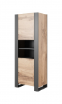 WOOD bookcase 65x40x170,5 oak wotan + anthracite | WOOD REG | 5903815006487