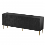 JUNGLE chest of drawers 190x40.5x74.5 black matt + golden legs | JUNGLE KOM190CZ | 5903815008146