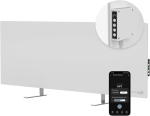 Grzejnik Aeno AENO Premium Eco Smart Heater for AMAZON, 700W, Tempered glass, Infrared+convection heating type, LED display, Plug type: Europe (E/F type), WHITE | 5903282319592 | 5903282319592
