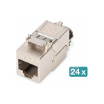 Digitus Keystone-Modul Cat. 8.1 ekranowany 24 Stck srebrny beznarzędziowe połączenie montażowe | DN-93816-24 | 4016032495222