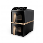 Philips 4000 series Dual Stack Airfryer Vertical Basket 10L Double Stand-alone 2750 W Hot air fryer Black | NA462/70 | 8720389072239