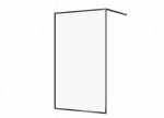 Cersanit (kabiny walk-in) Kabina prysznicowa walk-in LARGA czarna - (120x200) szkło transparentne (S932-140) | S932-140 | 5901771012634
