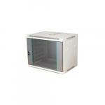 Q-LANTEC 19" 15U wall-mounted rack 600x450, glass door, grey | SW-15U-600-450-N-DSJ-OP-RP-B-S