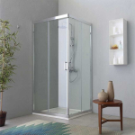 Cersanit Kabina prysznicowa składane 1 drzwi CITY chrom 100X100X195 prawa TRAN (EZZS1002520001) | EZZS1002520001 | 5901771218609