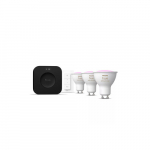Philips Hue Starter set: 3 GU10 bulbs, dimmer switch, Hue Bridge Pro | GU10 | Zigbee, Wi-Fi, Bluetooth | 8720169374546 | 8720169374546