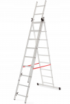 AWTools AWTOOLS DRABINA ALUMINIOWA BASIC 3x10 STOPNI 150kg | AW23082 | 5903678622893