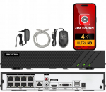 Rejestrator Hikvision REJESTRATOR IP DS-7608NI-Q1/8P E PL 8 kanał&oacute;w, 8 PoE | DS-7608NI-Q1/8P E PL | 6936422184452