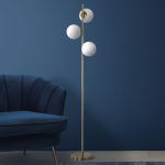 Lampa podłogowa Light Prestige Złota podłogowa lampa stojąca Dorado mleczne bańki do salonu | 71927-uniw | 5907629274636