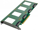 Kontroler Delock InLine&reg; PCIe Karte zu 4x intern U.2 NVMe SFF-8639 &ndash; Bifurcation, PCIe x16 | 4043718341542 | 4043718341542