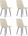 Leobert Krzesło TURIN - beż aksamit x 4 | model_3870_4-TURIN-AMPY03 | 5903332071968