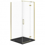 Cersanit SET C556 KABINA CITY PRAWA ZŁOTA 90X90X195+TAKO SLIM CZARNY MAT WIR | SZEZ1005340085 | 5901771150282