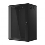 Wall-Mounted Rack 19 inches 18U 600X450mm black | WF01-6418-10B | 5901969403213