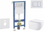 Zestaw podtynkowy Alkotest DLP.J.OPTIMA-1120/510 /  AQUAFORM / SOLLER / SET STELAŻ PODTYNKOWY + MW RIMLESS Z DESKĄ DUR SLIM WOL / | 5903332939275 | 5903332939275