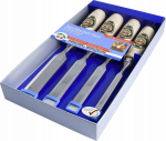 Kirschen Kirschen Firmer Chisel Set 4pcs 1181 SB in Display Box  1181000 | 1181 SB | 4016649110815