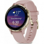 Garmin Venu 3S 3.05 cm (1.2") AMOLED 41 mm Digital 390 x 390 pixels Touchscreen Gold, Rose Wi-Fi GPS (satellite) | 010-02785-03 | 753759314804
