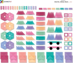 Mega Creative CONNETIX Pastel Mega Pack 202 el klocki magnetyczne 3+ | 850036293057 | 850036293057