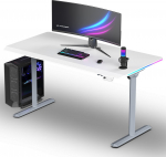 Biurko Ultradesk QUEST Biało-Szare 140 cm x 70 cm Szare nogi | UD-QST-FRGY/DTWT | 8590274026216