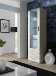 Cama display cabinet SOHO S1 sonoma oak/white gloss | SOHOWITS1 DS/BI | 5903815003042