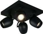 Lampa sufitowa Lucide Sufitowa lampa kierunkowa Preston ruchoma do jadalni czarna | 09937/14/30 | 5411212093271