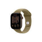 Apple Watch Series 12 GPS + Cellular 46mm Dark Bronze Aluminium Case with Olive Sport Band - M/L | Apple | MJGE4ET/A | 195951232812