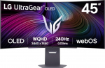 Monitor|LG|45GX90SA-B|45"|Gaming/Curved/21 : 9|Swivel|Height adjustable|Tilt|Panel OLED|3440x1440|21:9|240Hz|0.03 ms|Speakers|Colour Black|45GX90SA-B | 45GX90SA-B.AEU | 8806096429488