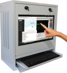 Techly Szafa na Komputer Przemysłowy PC i Monitor Dotykowy 22'' | ICRLIM10SV | 8051128105780