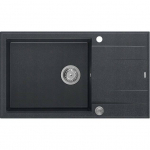 Zlewozmywak GraniteQ EVAN 136 XL zlewozmywak z syfonem Push To Open 1-komorowy z/o (860x500x210, kom. 420x490) black diamond / elementy stalowe | brak | 5904310997843