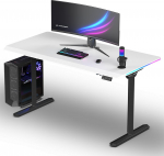 Biurko Ultradesk QUEST Czarno-Białe 140 cm x 70 cm Czarne nogi | UD-QST-FRBB/DTWT | 8590274026308