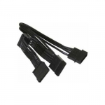 Nzxt 0.2m, (Rozgałęźnik Molex na 3x SATA 20cm - opływowy czarny ( CB-43SATA )) | Rozgałęźnik Molex na 3x SATA 20cm - opływowy czarny ( CB-43SATA ) | 895562002261