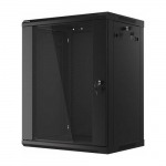 Wall-Mounted Rack 19'' 15U 600X450mm black | WF01-6415-10B | 5901969403176
