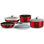 Berlinger Haus KOMPLET GARNK&Oacute;W 9-EL. CLICK COOK BERLINGER HAUS METALLIC LINE BURGUNDY BH-6145 | BH-6145 | 5999108407819