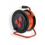 Elgotech Przedłużacz bębnowy 3 x GS IP44 pomarańczowy 30m (PZB-111-30G/2,5) | PZB-111-30G/2,5 | 5902694757046