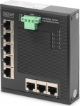Switch Digitus Industrial Gigabit Flat Unmanaged 8-Port Czarny (DN-651127) | DN-651127 | 4016032462842