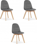 Leobert Krzesło BORA - ciemny szary aksamit x 3 | model_3755_3-BORA-ALFY71 | 5903332067534