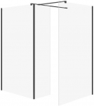 Cersanit (kabiny walk-in) SET B805: Kabina walk-in MILLE z ruchomą ścianką czarny 100x90x30x200 (S601-192) | S601-192 | 5901771081876