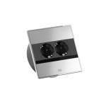 Listwa zasilająca Bachmann SENSE wygląd stali nierdzewnej, 2x CEE7/3, długość 2,0 m, AEH | 4057298205569 | 4057298205569