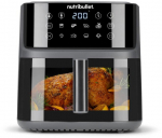 Frytkownica beztłuszczowa Nutribullet Frytkownica na gorące powietrze CRISPLITE VISION(czarny/srebrny, 2.000 Watt, kosz 8 Liter, z oknem) | 0C12500004 | 8006447003811