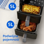 Frytkownica beztłuszczowa Philips Ovi Stacked Dual Basket NA461/00 | 8720389072215 | 8720389072215