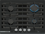 Bosch PRP6A6H40 hob Black Built-in 60 cm Gas 4 zone(s) | PRP6A6H40 | 4242005440887