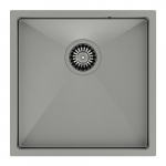 Zlewozmywak Quadron PAUL SteelQ  stal szlachetna z syfonem 1-komorowy b/o wersja wpuszczana + zaczepy + szablon | 73241000 | 5903242537974