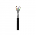 Goobay CAT 7 Kabel sieciowy zewnętrzny, miedź, S/FTP (PiMF), czarny 100m 52768 | 52768 | 4040849527685
