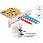 Kontroler Delock DeLOCK PCIe x4 card for 1x ext. USB-C 10 Gbit/s B. + 1x external USB-C DP Alt Mode, USB controller | 90161 | 4043619901616