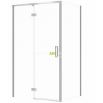 Cersanit SET C122 KABINA LARGA ZAWIAS LEWA CHROM 120X80X195SZK TRANS WIR | SZEZ1004791522 | 5901771132455