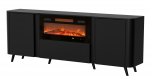 Cama Volare chest of drawers 200 x 39 x 75 cm black + fireplace | VOLARE 410061 | 5903815009747
